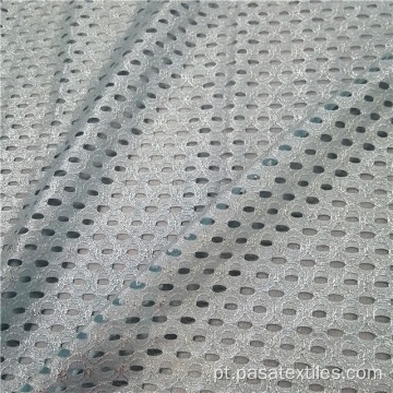 Tecido de folha de rendas de nylon de cor azul claro